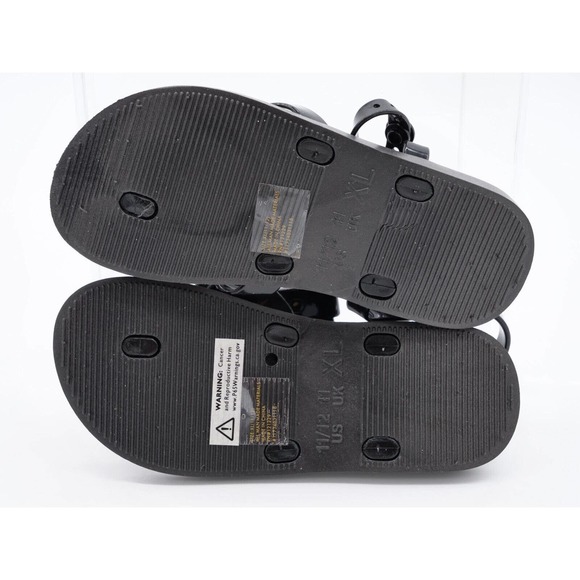 Delias Girl Sandal Little Girl 11/12 Black Jelly Silver Glitter Button Slingback - Picture 5 of 5